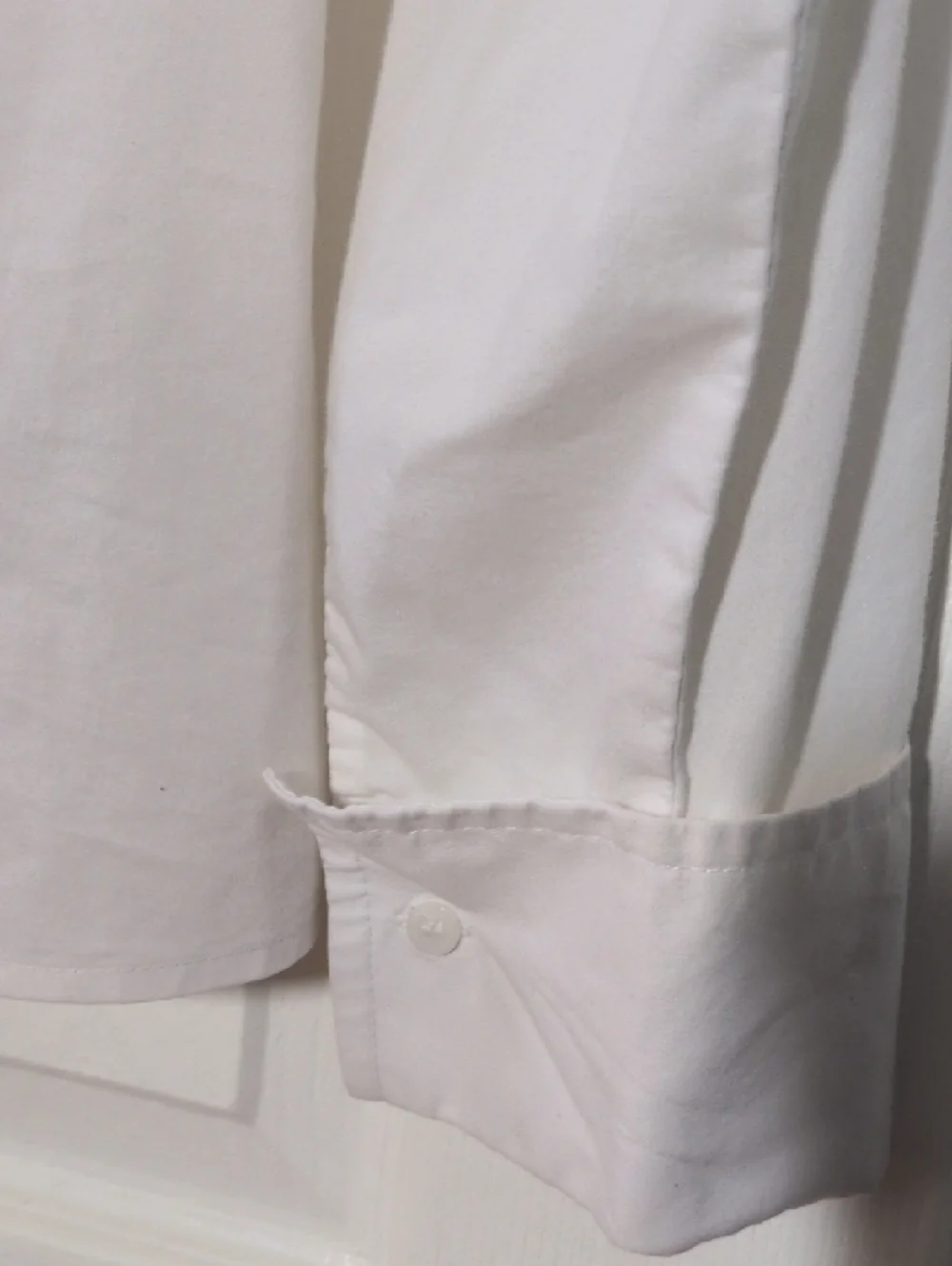 Worthington women's White Stretch Button-Up poplin Shirt size 14 - Picture 5 of 10